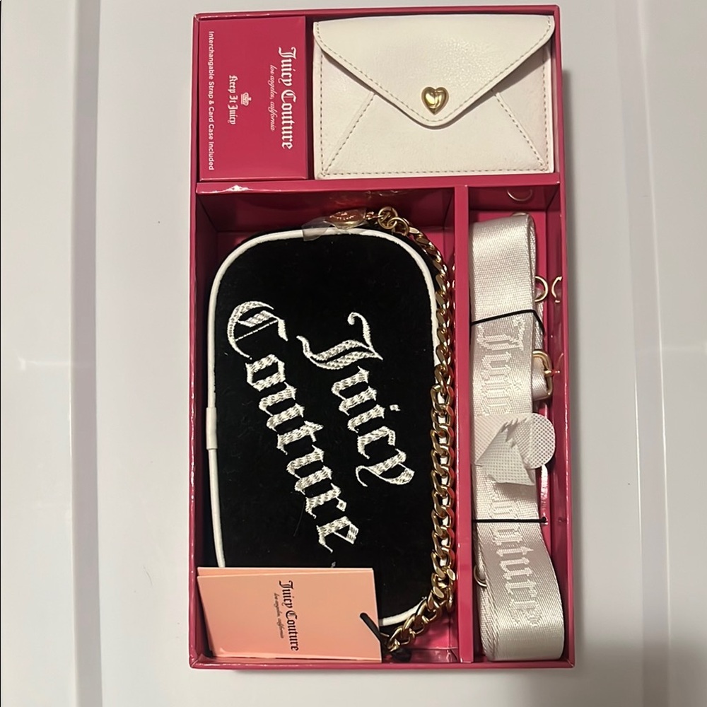 Juicy Couture Black and White Crossbody Bag
